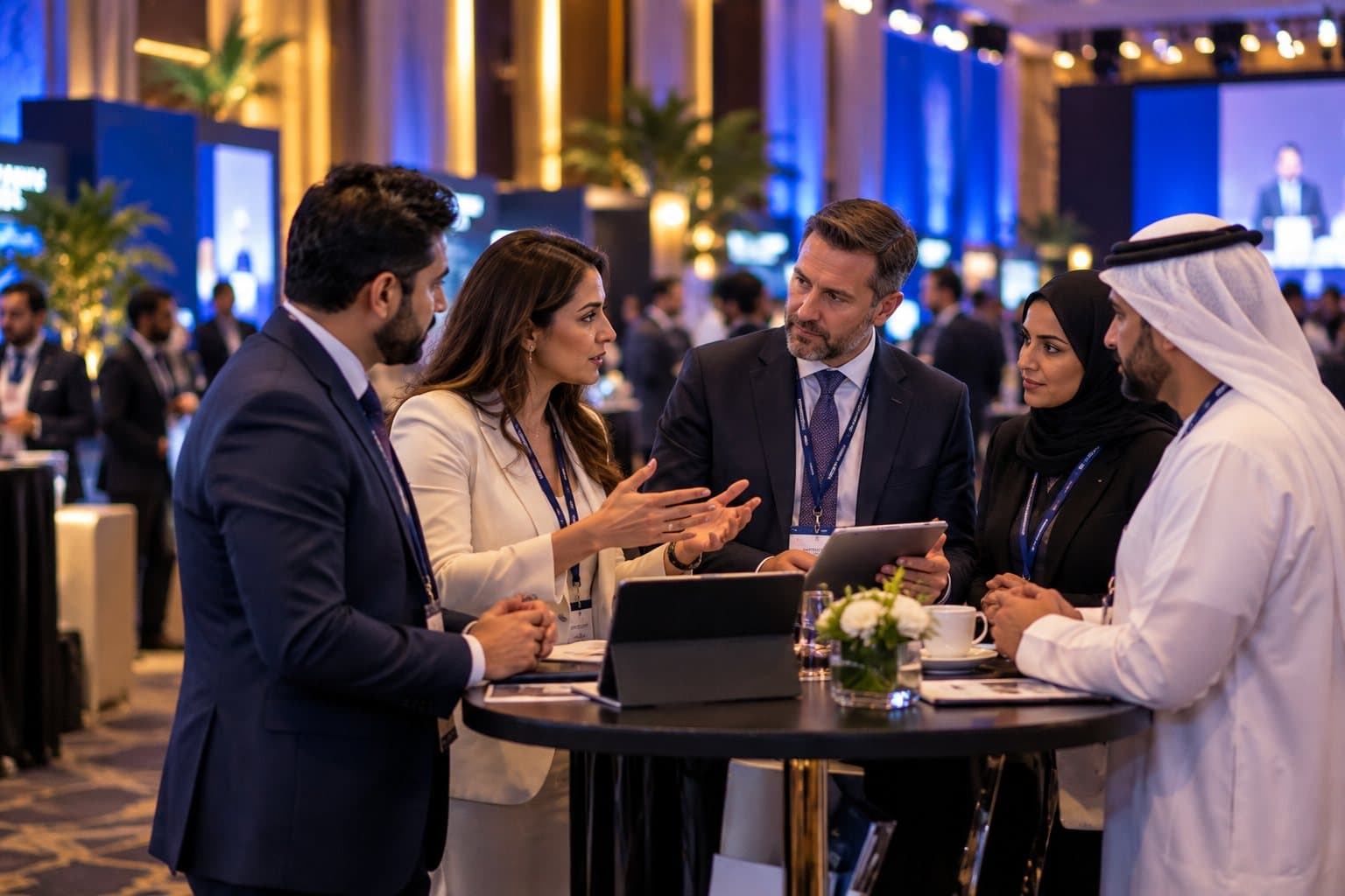 Owners of growing businesses meeting at a business forum