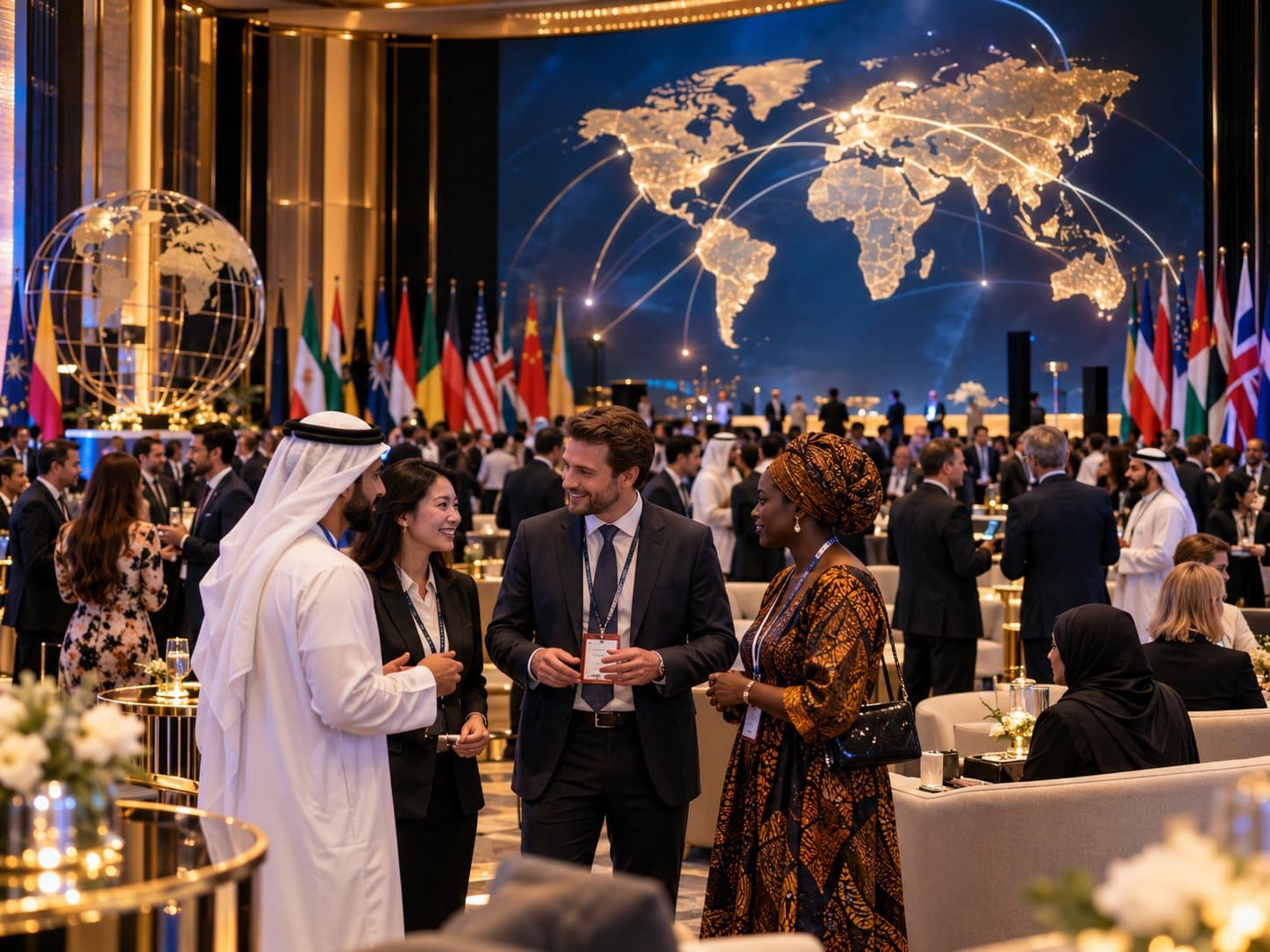Delegates from many countries at an international forum