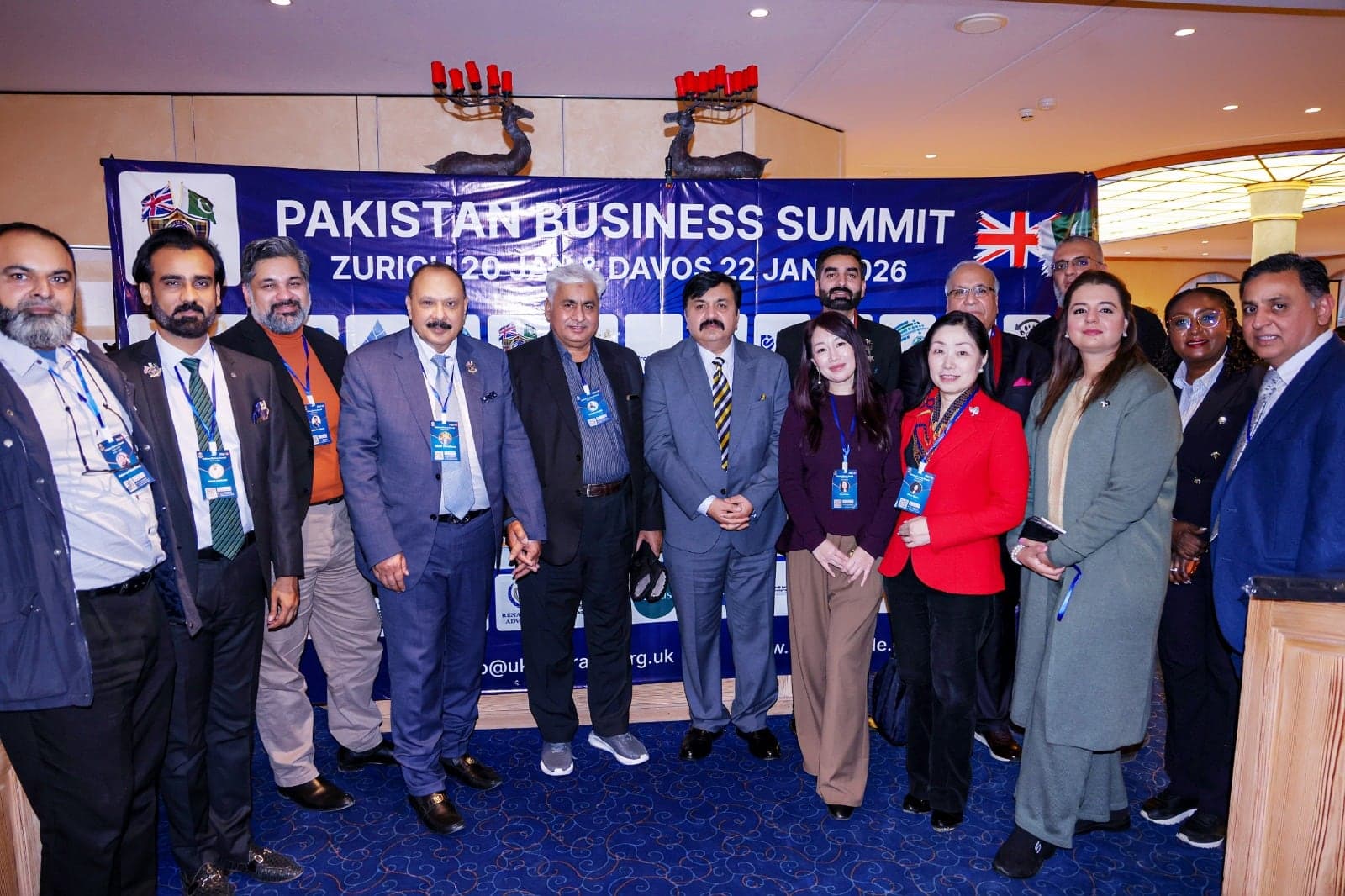 Delegates photographed together at a business event