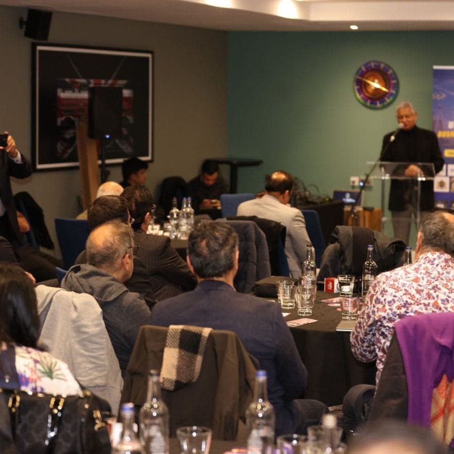 A speaker addressing an audience