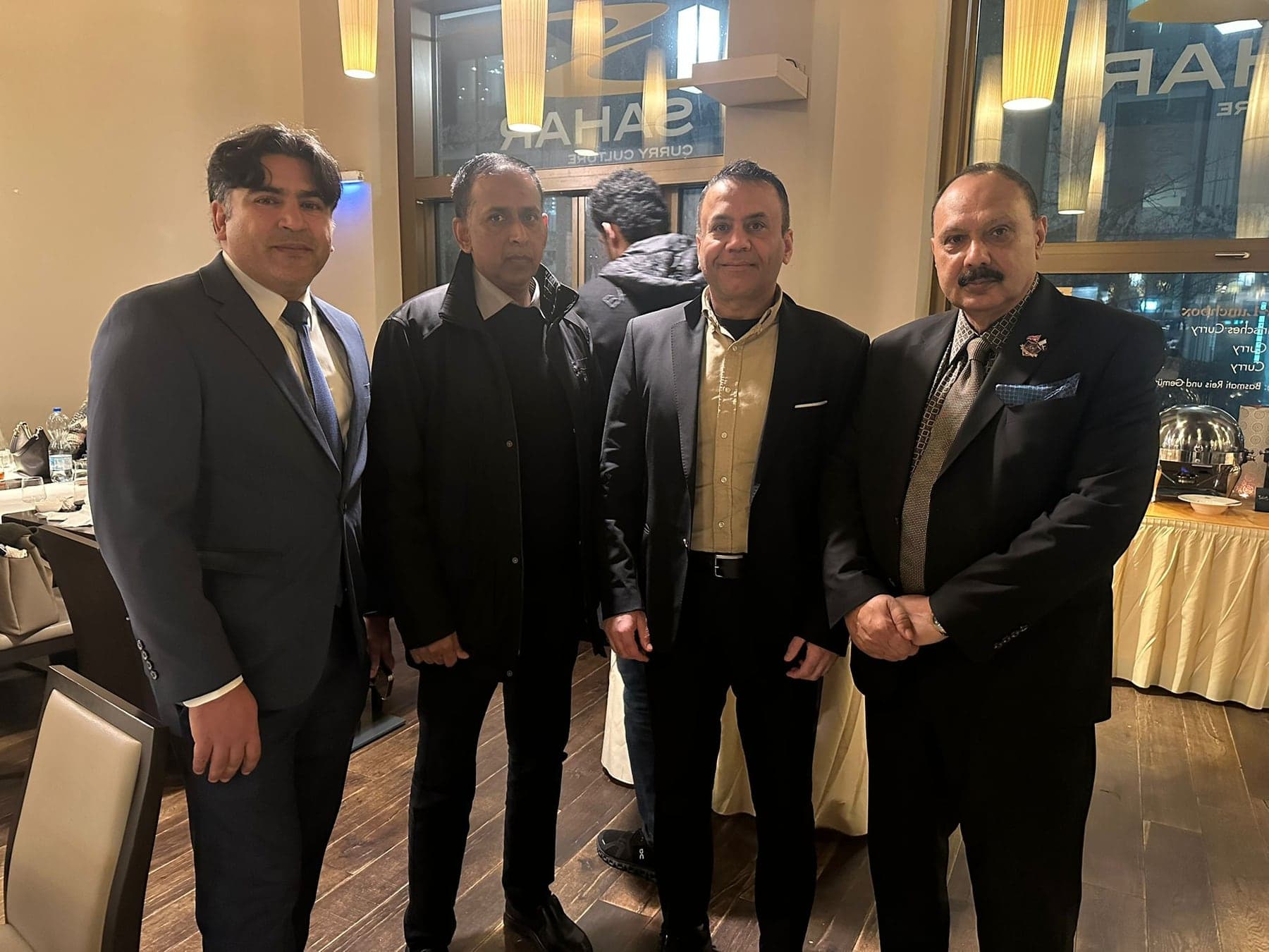 A group of delegates together at an international business event